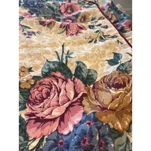 Dan River Ruffled Floral Pillow Sham Standard Vintage 90s Set of 2 - Picture 5 of 7